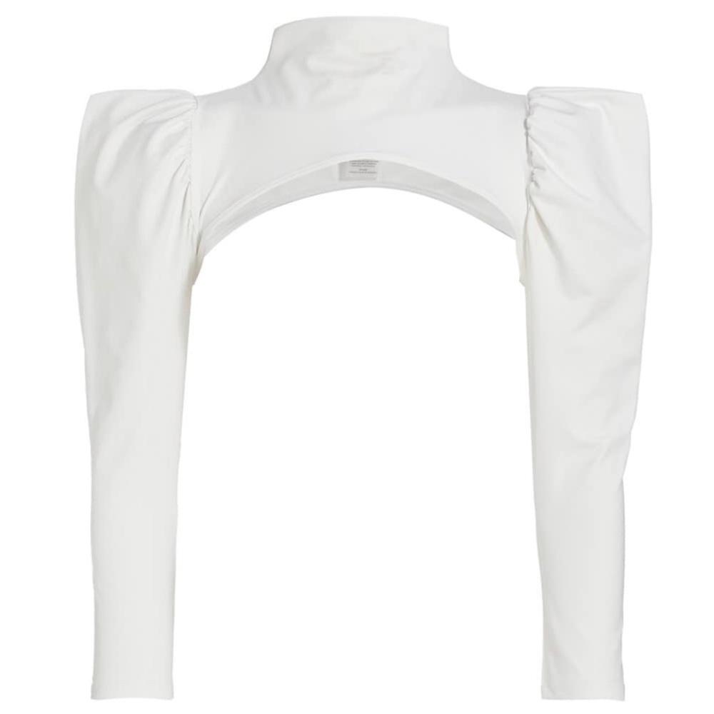Port de Bras white spandex bolero